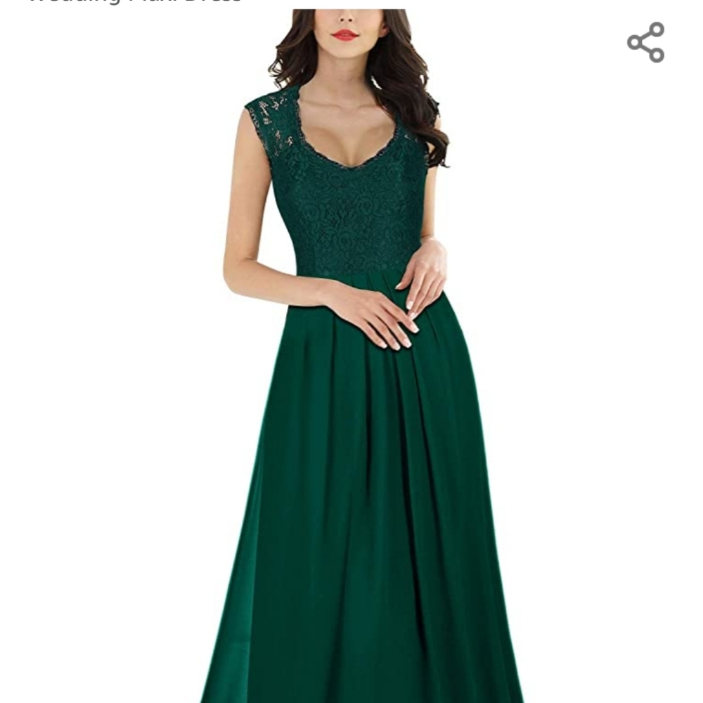 Green lace dress